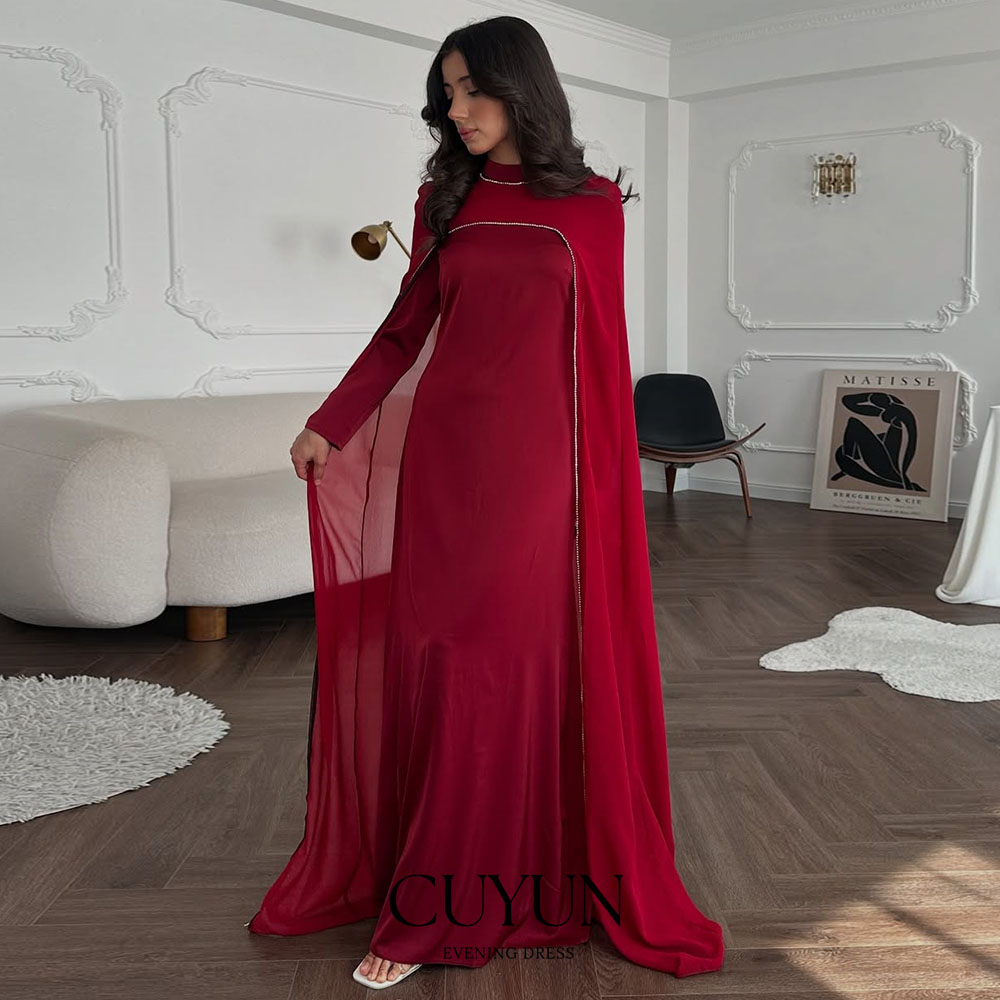 Women Formal Wear Dubai - CUYUN rouge saoudien femmes robes de
