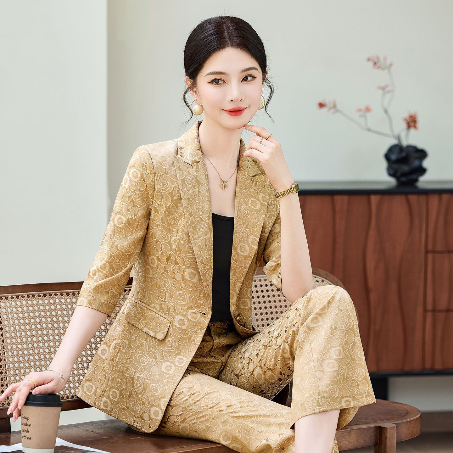 Women Formal Wear Blazers - Nouvel Ensemble Professionnel Élégant pour Femme