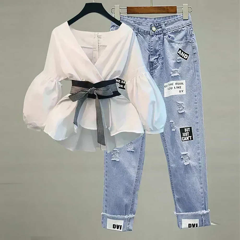Women Formal Wear Tops - Femmes élégant col en v rayure