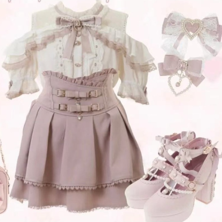 Formal Wear Japan Women - Chemise Lolita japonaise à volants mignonne
