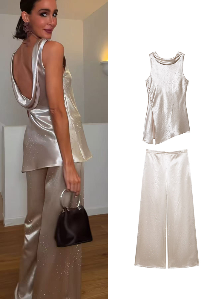 Women Formal Wear Tops - Ensemble pantalon et haut élégant pour