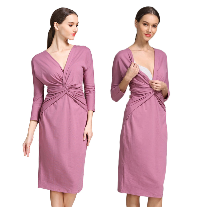 Wrap Dress Work - Robe de maternité et d'allaitement à