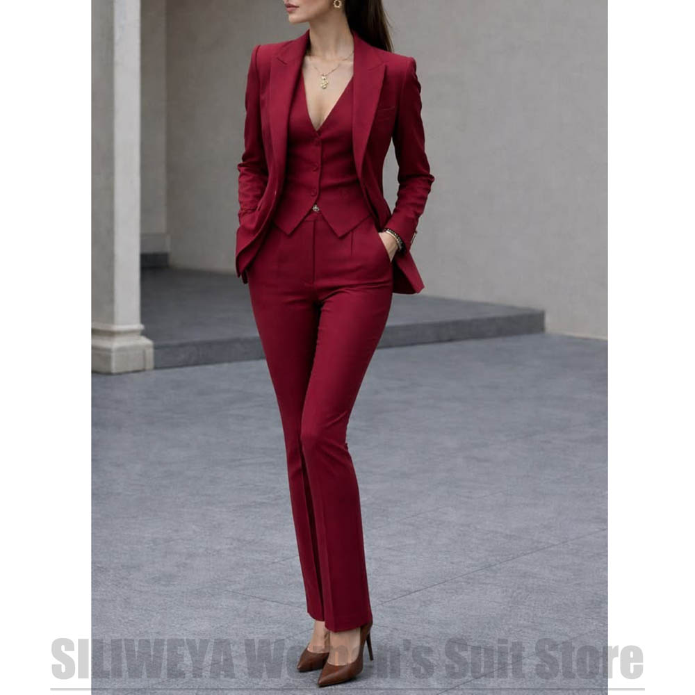 Women Formal Wear Blazers - Ensemble de costume 3 pièces pour