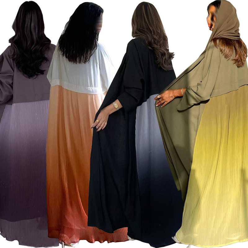Women Formal Wear Dubai - Robe Abaya Plissée pour Femmes Musulmanes