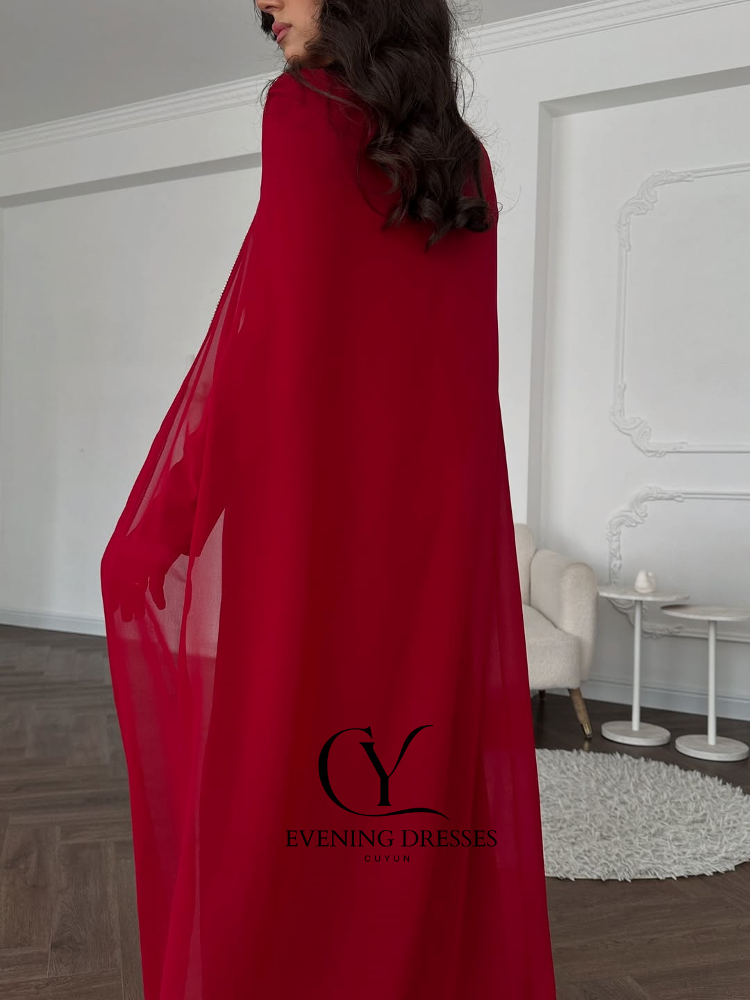 CUYUN rouge saoudien femmes ro - Women Formal Wear Dubai avis et prix