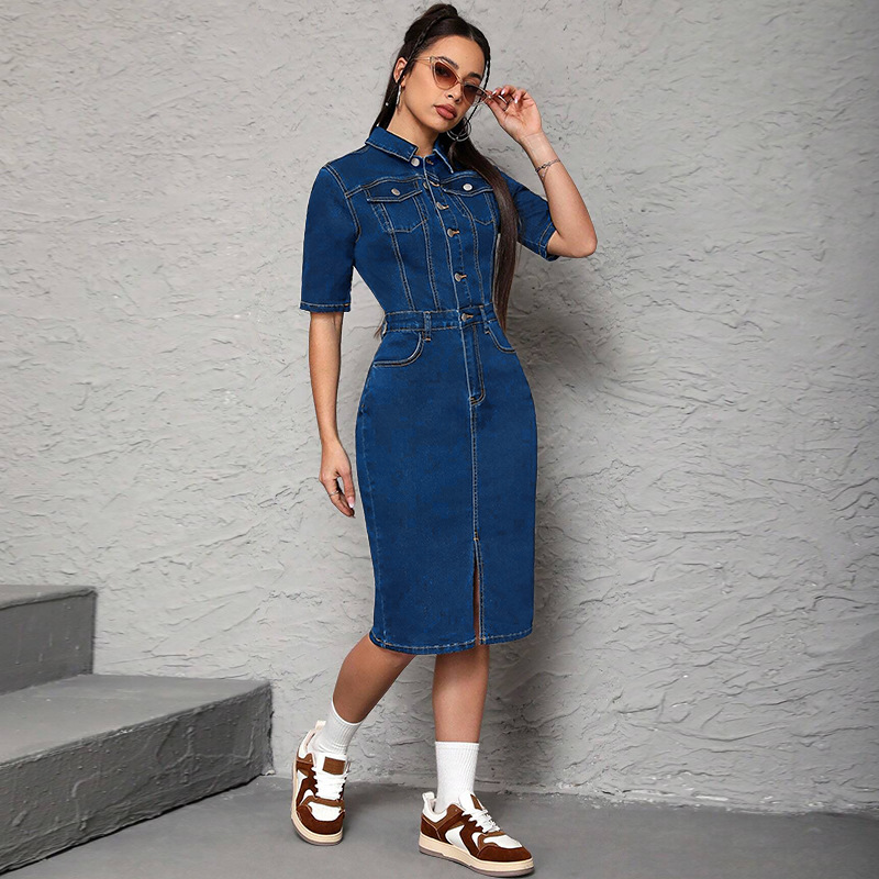 Robe longue femme col rabattu  - Wrap Dress Work avis et prix