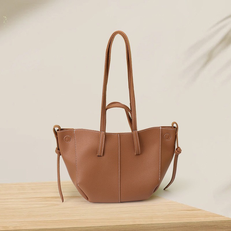 Sac fourre-tout marron à motif - Shoulder Bag Structured avis et prix