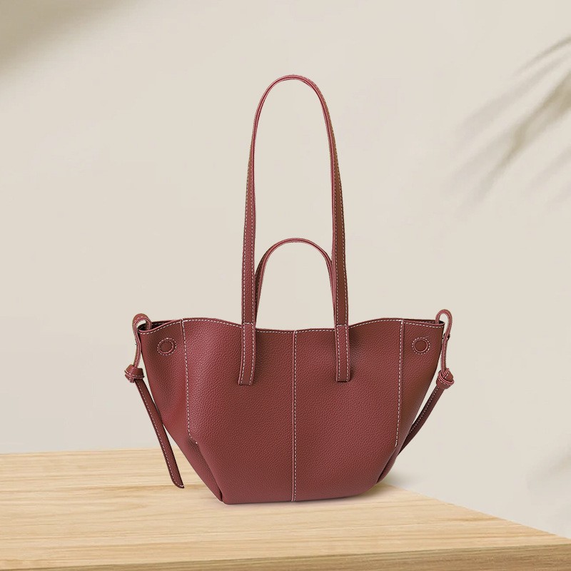Sac fourre-tout marron à motif - Shoulder Bag Structured avis et prix