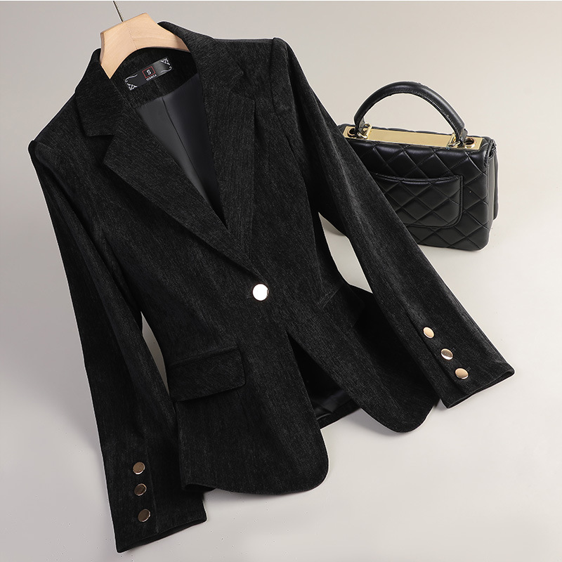 Blazer en velours jaune or pou - Women Formal Wear Blazers avis et prix