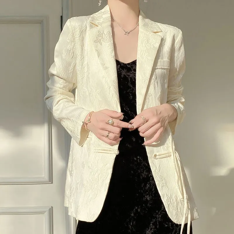 Blazer blanc texturé pour femm - Women Formal Wear Blazers avis et prix