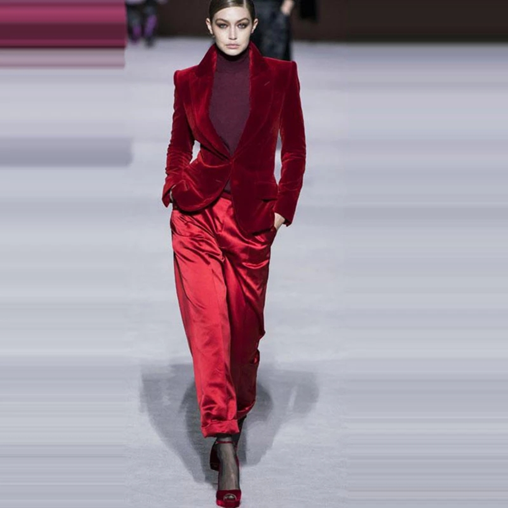 Costume pantalon en velours ro - Women Formal Wear Blazers avis et prix